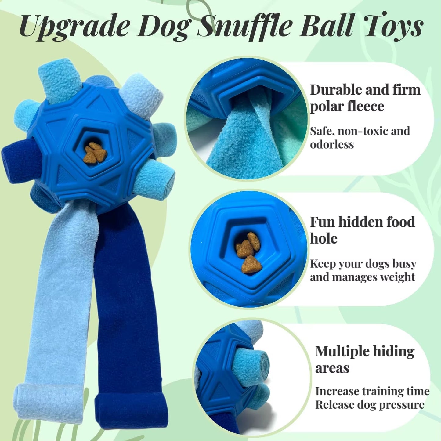 Upgrade Your Dog's Playtime with the Unbreakable Snuffle Ball - Interactive Foraging Toy for Treats and Slow Feeding