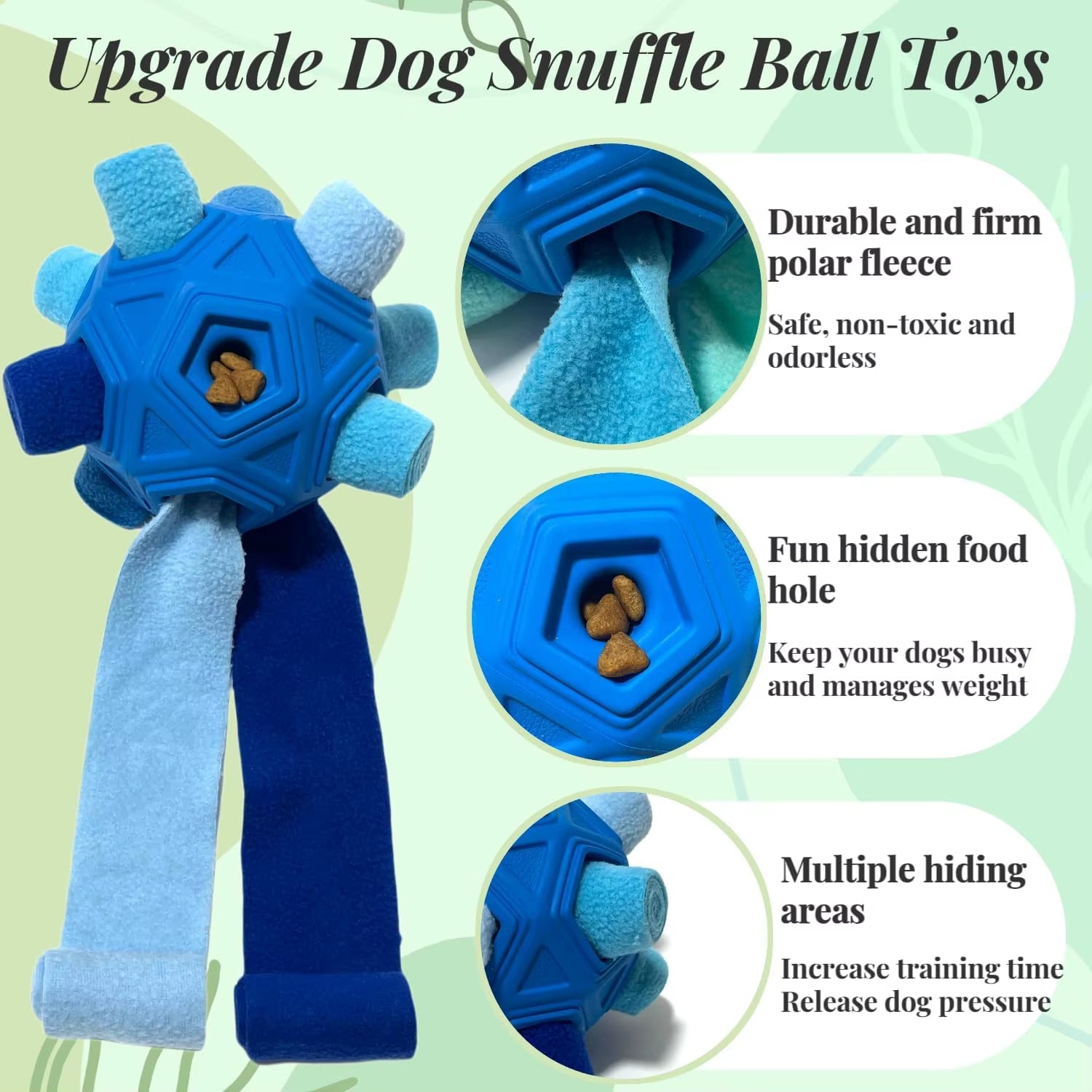 Upgrade Your Dog's Playtime with the Unbreakable Snuffle Ball - Interactive Foraging Toy for Treats and Slow Feeding