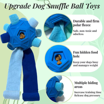 Upgrade Your Dog's Playtime with the Unbreakable Snuffle Ball - Interactive Foraging Toy for Treats and Slow Feeding