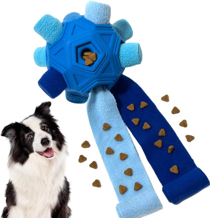 Upgrade Your Dog's Playtime with the Unbreakable Snuffle Ball - Interactive Foraging Toy for Treats and Slow Feeding